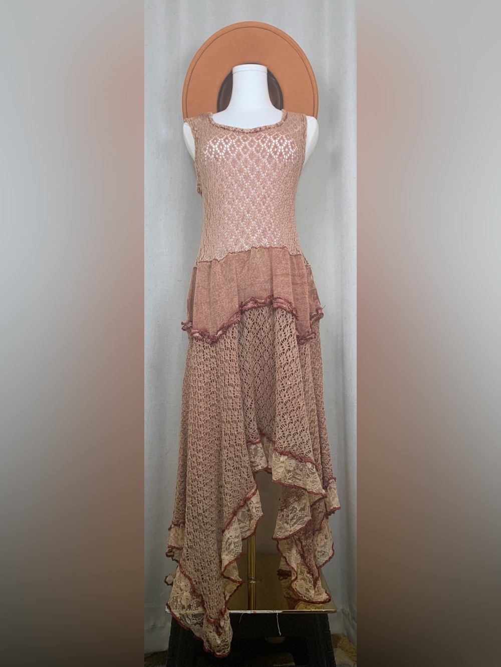 POL Crochet Lace Maxi Dress | Boho Festival Fairycore
